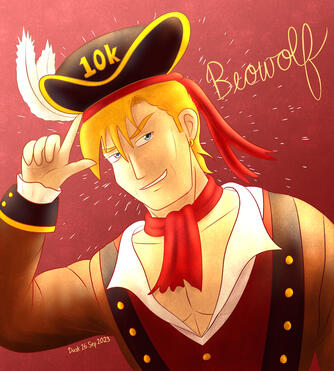 Beowolf from Fire Emblem 4 in a pirate outfit