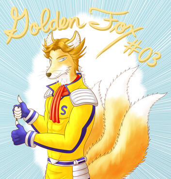 Stewart from F-Zero GX as an anthro fox